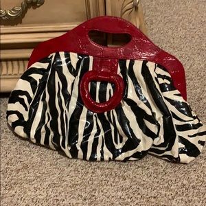 Black and white clutch